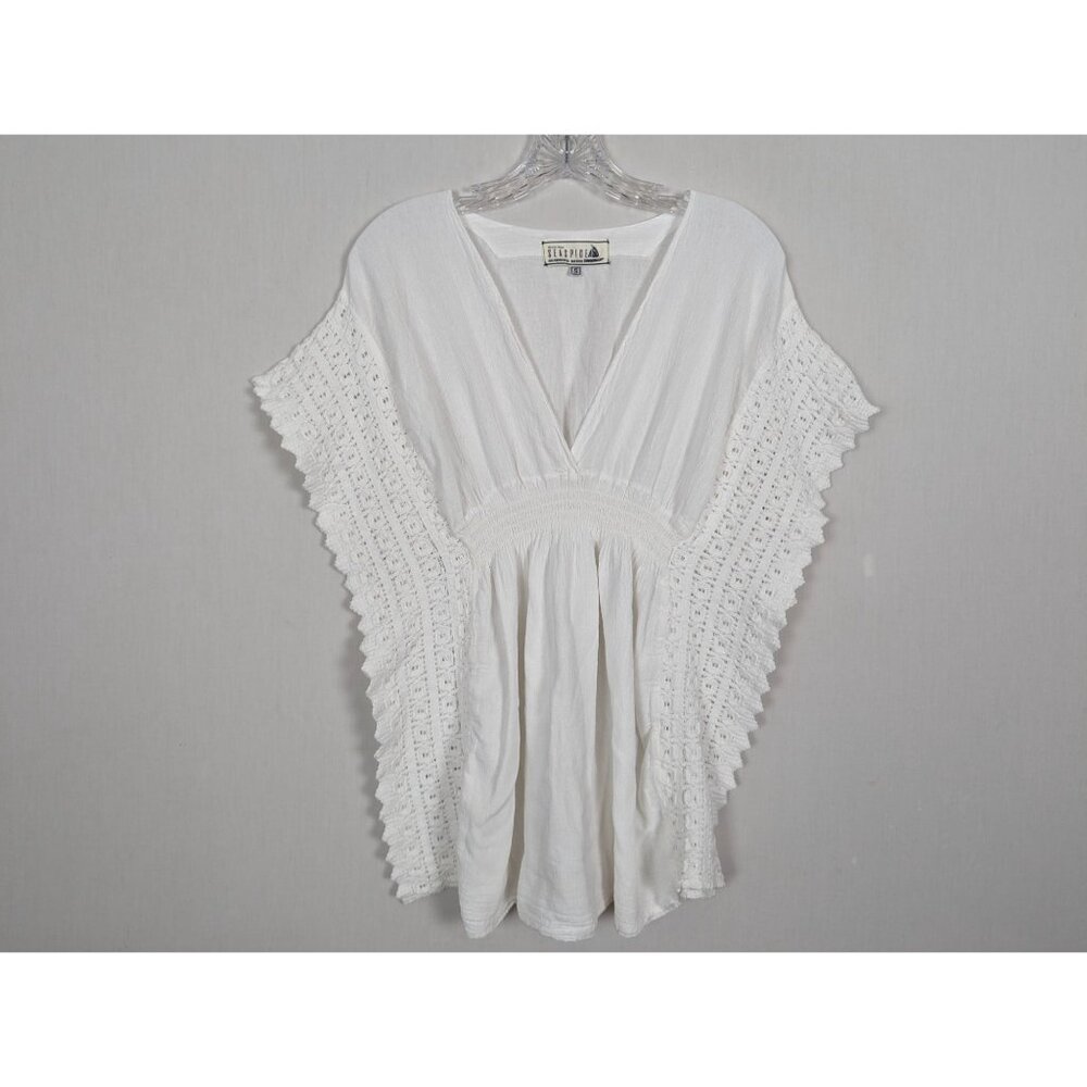SEASPICE White resort Wear‎ White peruvian cotton Swimwear coverup size small